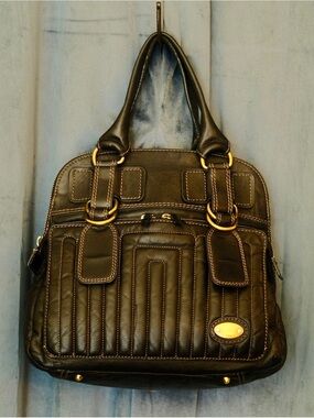 See By Chloe Black Quilted Leather Tote with Gold Hardware